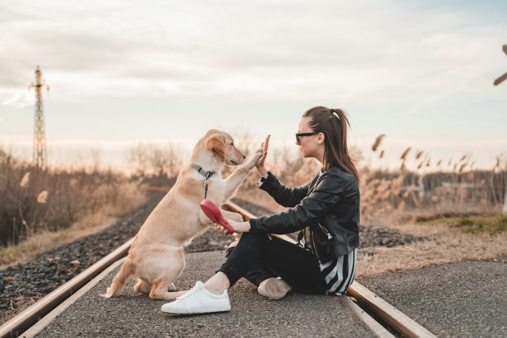 Familia con su perro